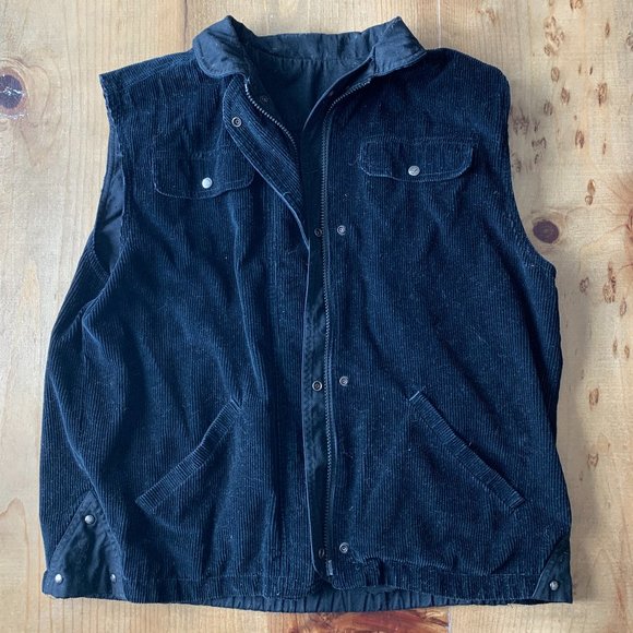 Vintage Y2K Reversible Corduroy Vest - Picture 1 of 3